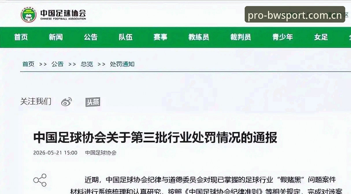 足协终身禁足vs5年禁赛：第三批名单全面对比，宝威体育赛事平台带你深度解析